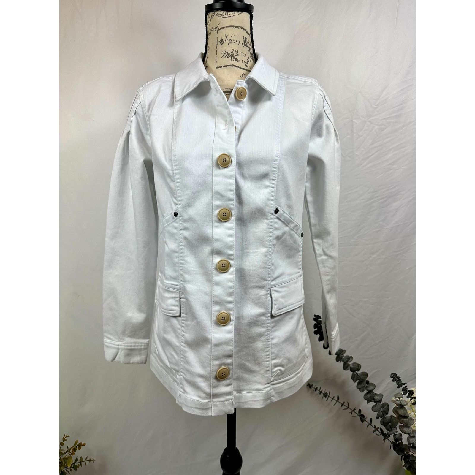 Other Anybody Stretch Twill Utility Jacket Crisp White XS Size XS / US 0-2 / IT 36-38 - 2 Thumbnail