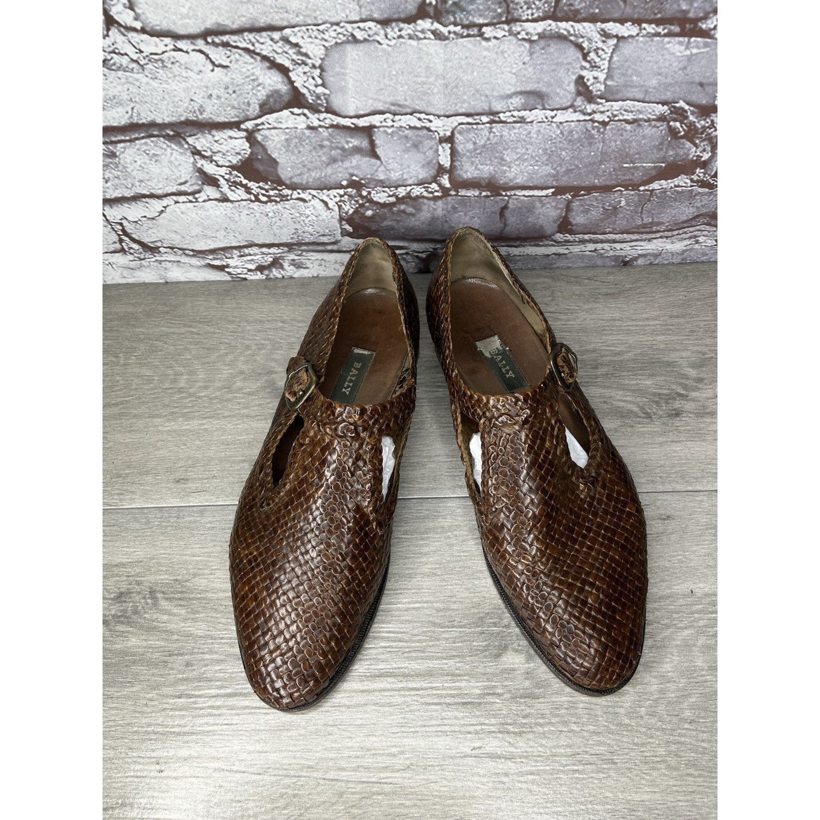 Bally VTG Bally Seville Leather Woven Monk Strap Loafers Shoes Bro Size US 8.5 / EU 41-42 - 4 Thumbnail
