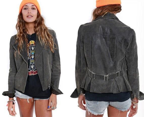 Designer AMAZING Vintage 80s Genuine Leather Rocker Jacket Size M / US 6-8 / IT 42-44 - 1 Thumbnail