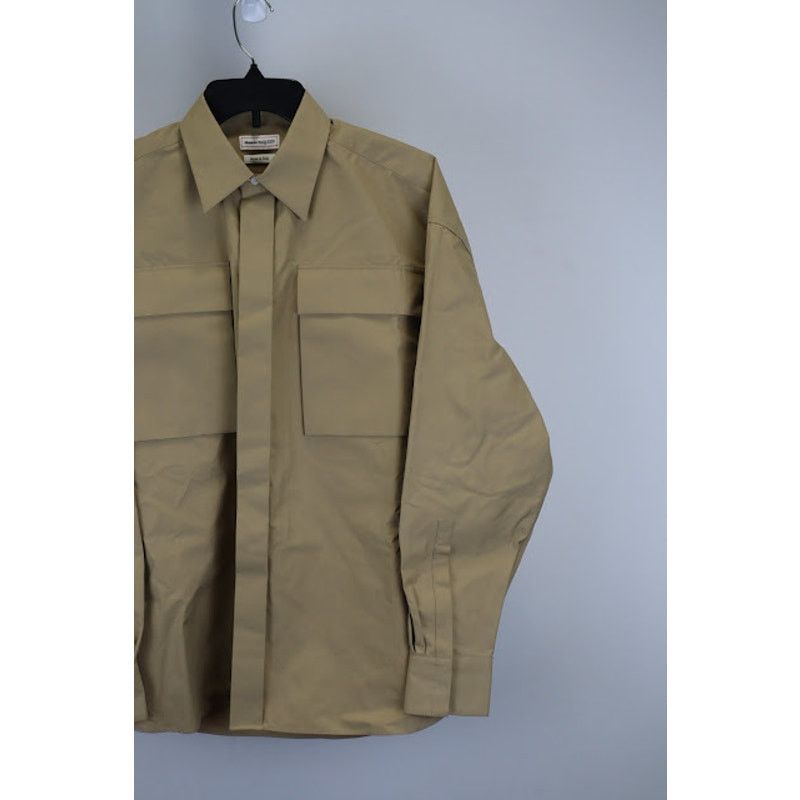 Alexander McQueen o1rshd1 Button Up Shirt in Brown Size US S / EU 44-46 / 1 - 3 Thumbnail
