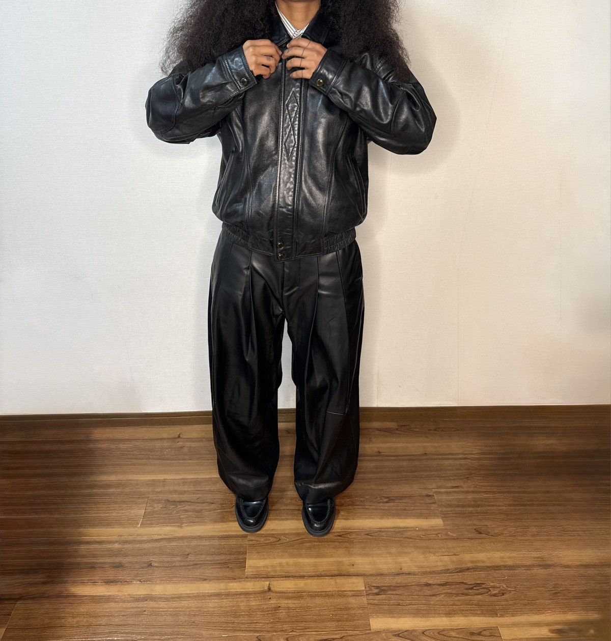 Shinyakozuka Leather Buggy Pants 21AW | eBay