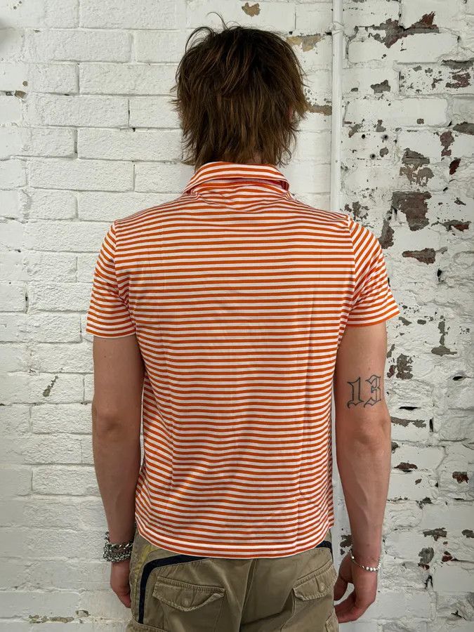 Prada 2000s Prada Orange Striped Polo Size US S / EU 44-46 / 1 - 3 Thumbnail