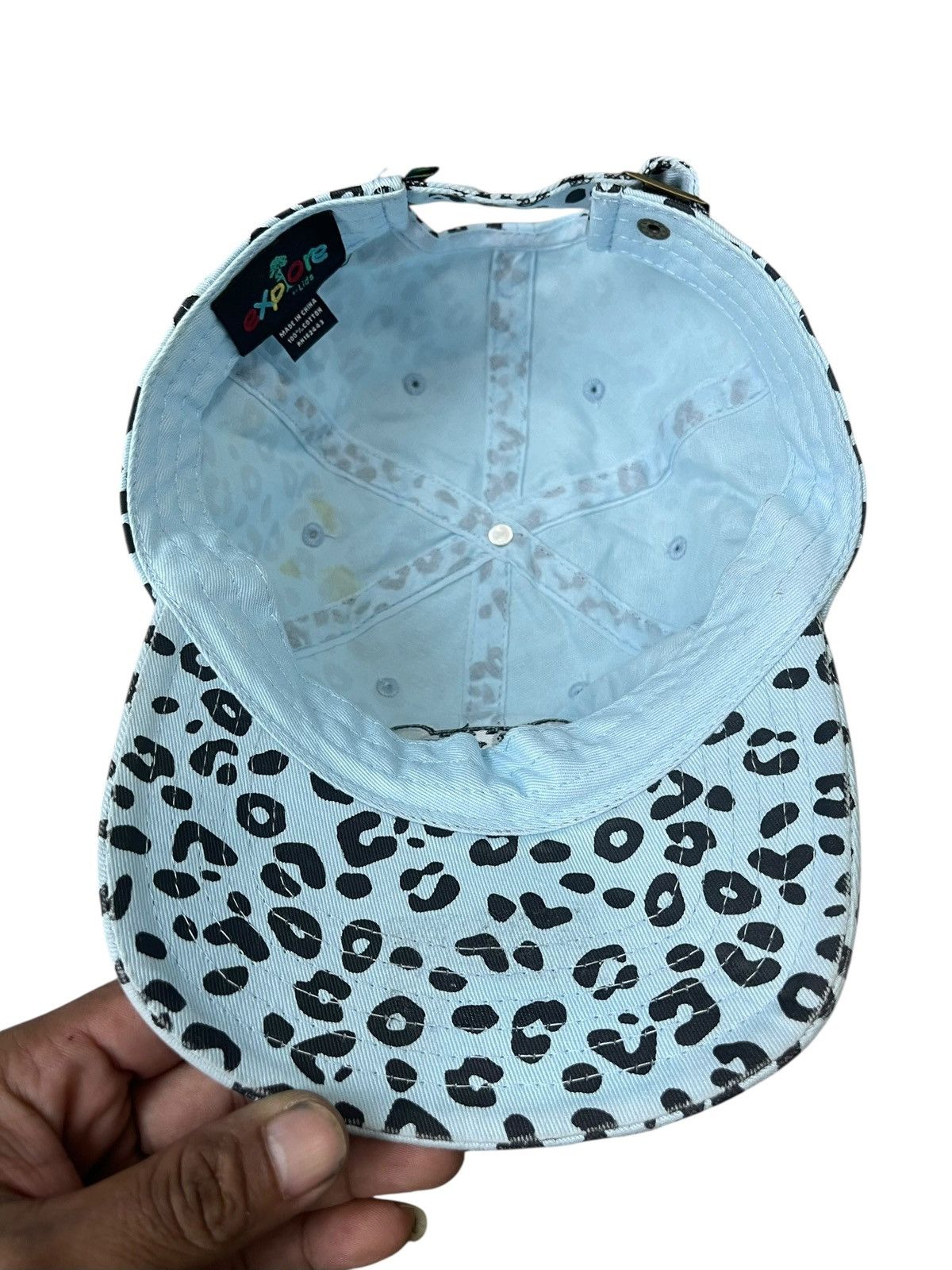 Vintage Explore By Lids Hat Leopard Full Print Adjustable Size ONE SIZE - 6 Thumbnail
