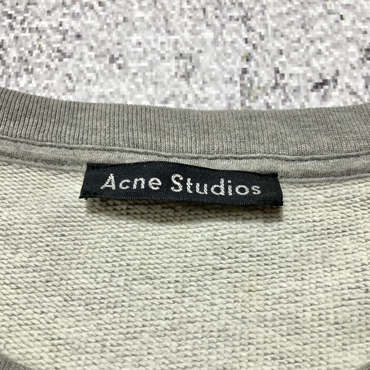 Acne Studios Acne Studios Fairview Face PAW17 Patch Logo Crewneck Grey Size US XL / EU 56 / 4 - 13 Thumbnail