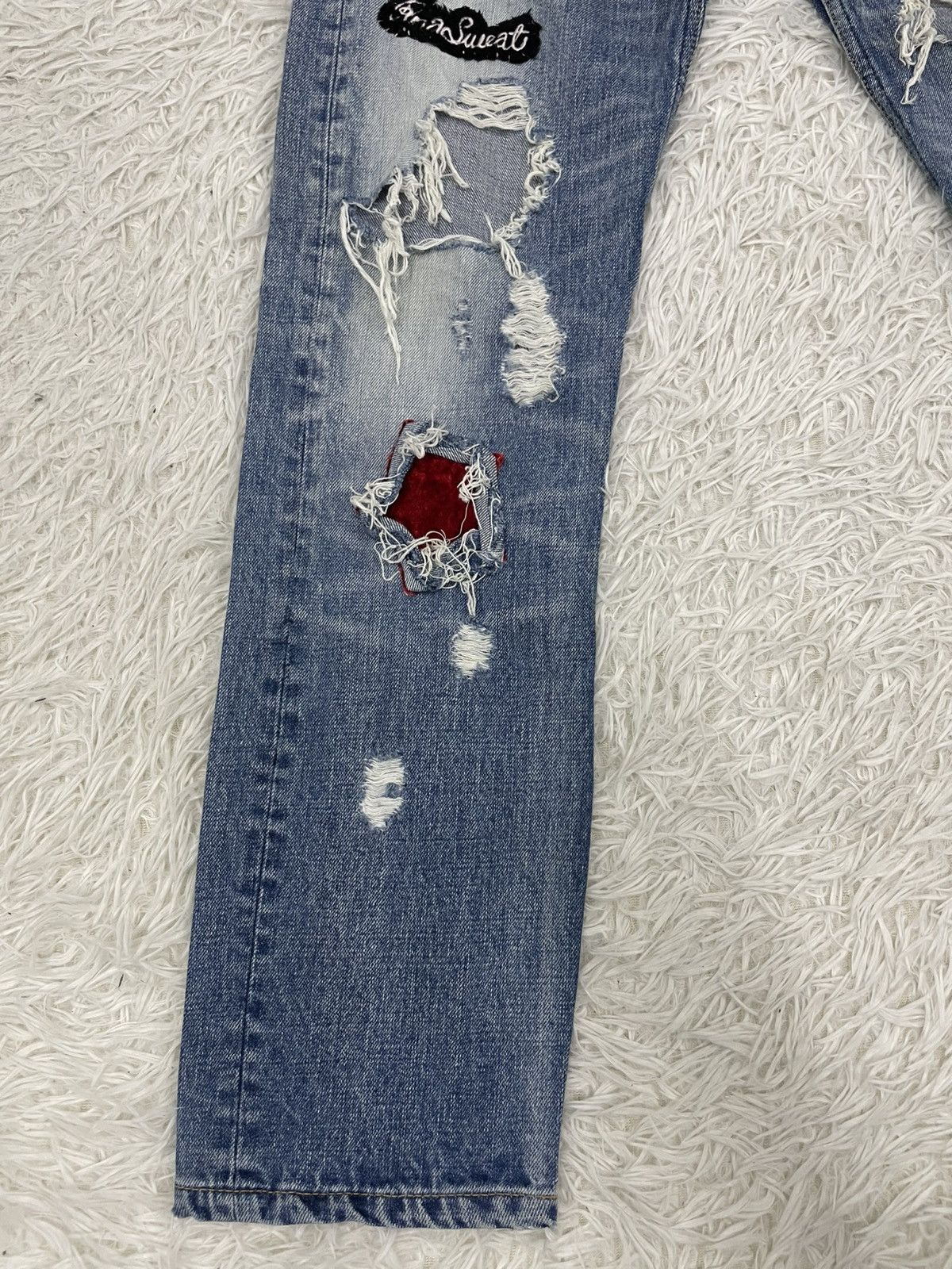 Japanese Brand Cozy Art Style Sweats & Bloods RNA Flare Jeans Pant Size US 30 / EU 46 - 4 Thumbnail