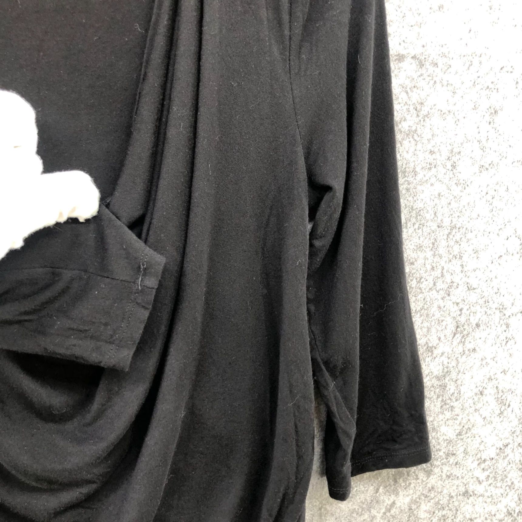 Vintage VINTAGE Catherine Malandrino Maternity T-Shirt Black Womens M 3/4 Sleeve Classic Drape Front Size M / US 6-8 / IT 42-44 - 6 Thumbnail