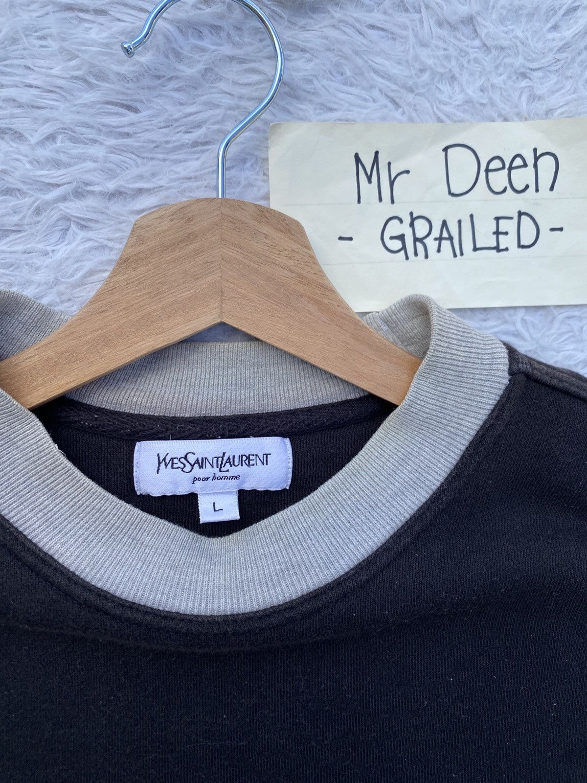 Yves Saint Laurent Rare Vintage 90s YSL Yves Saint Laurent Spellout Sweater Size US L / EU 52-54 / 3 - 11 Thumbnail