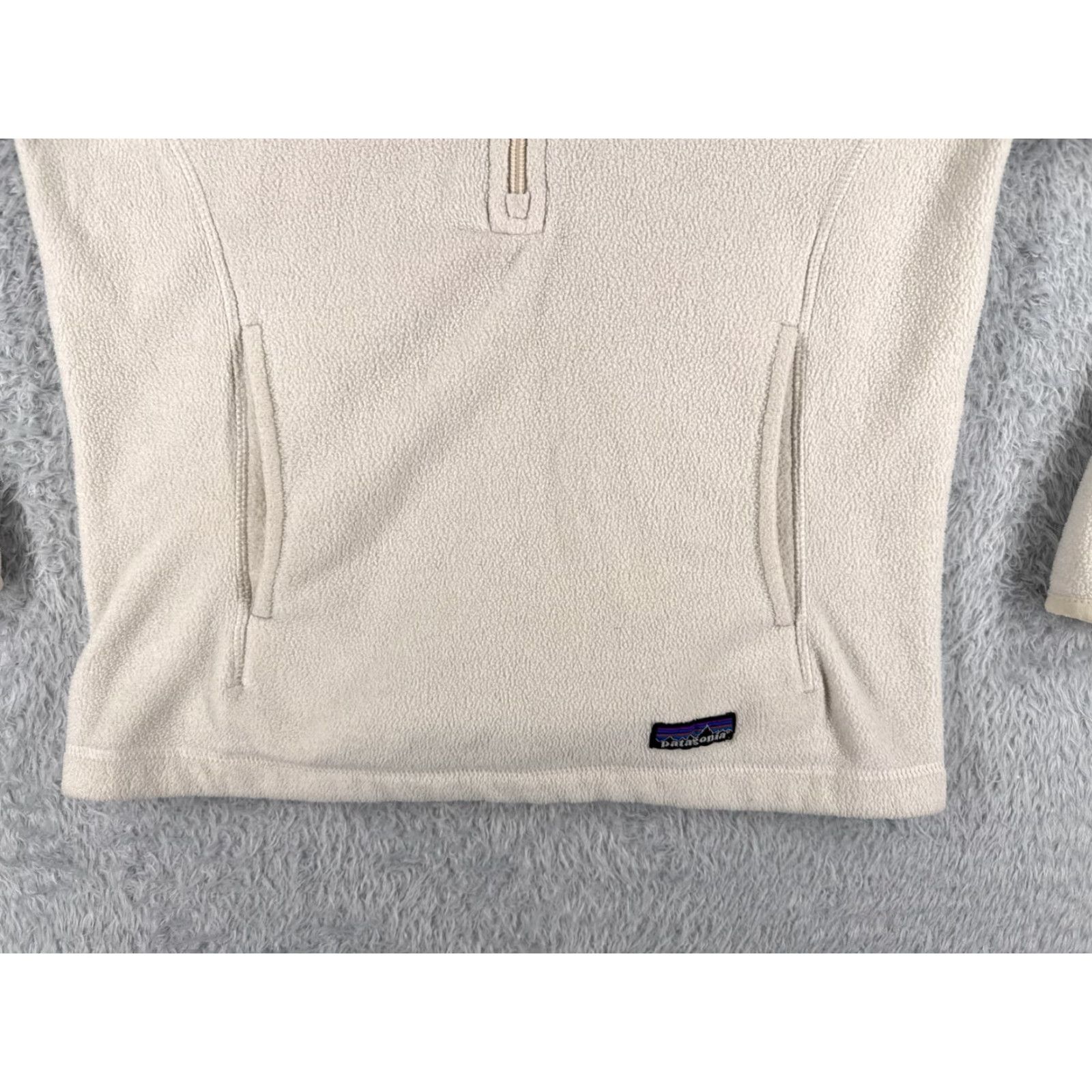 Patagonia Patagonia Sweater Womens Small White Synchilla Marsupial 1/2 Zip Pockets Poly Size S / US 4 / IT 40 - 5 Thumbnail