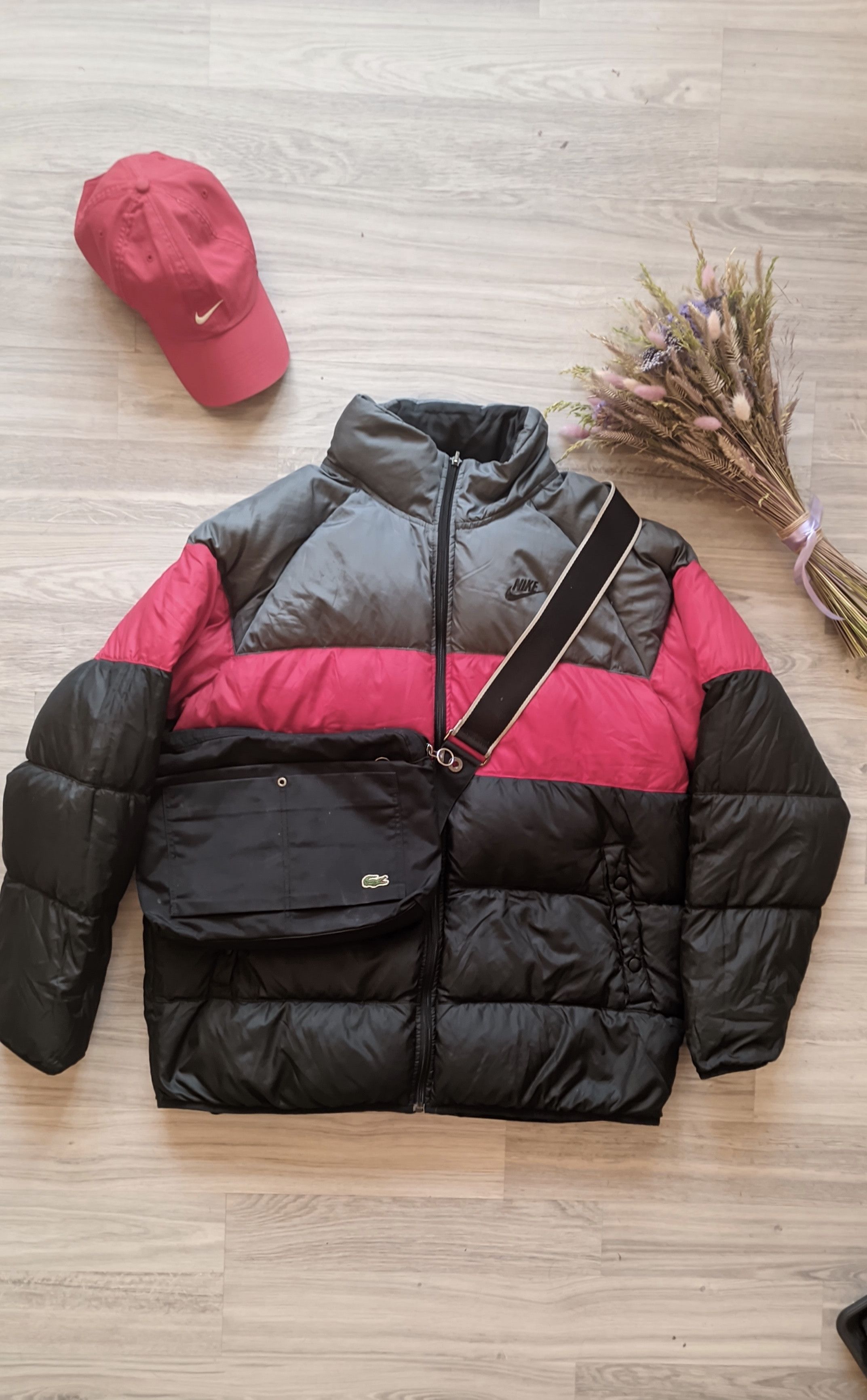 Nike × Vintage Nike Y2K vintage reversible down jacket | Grailed 