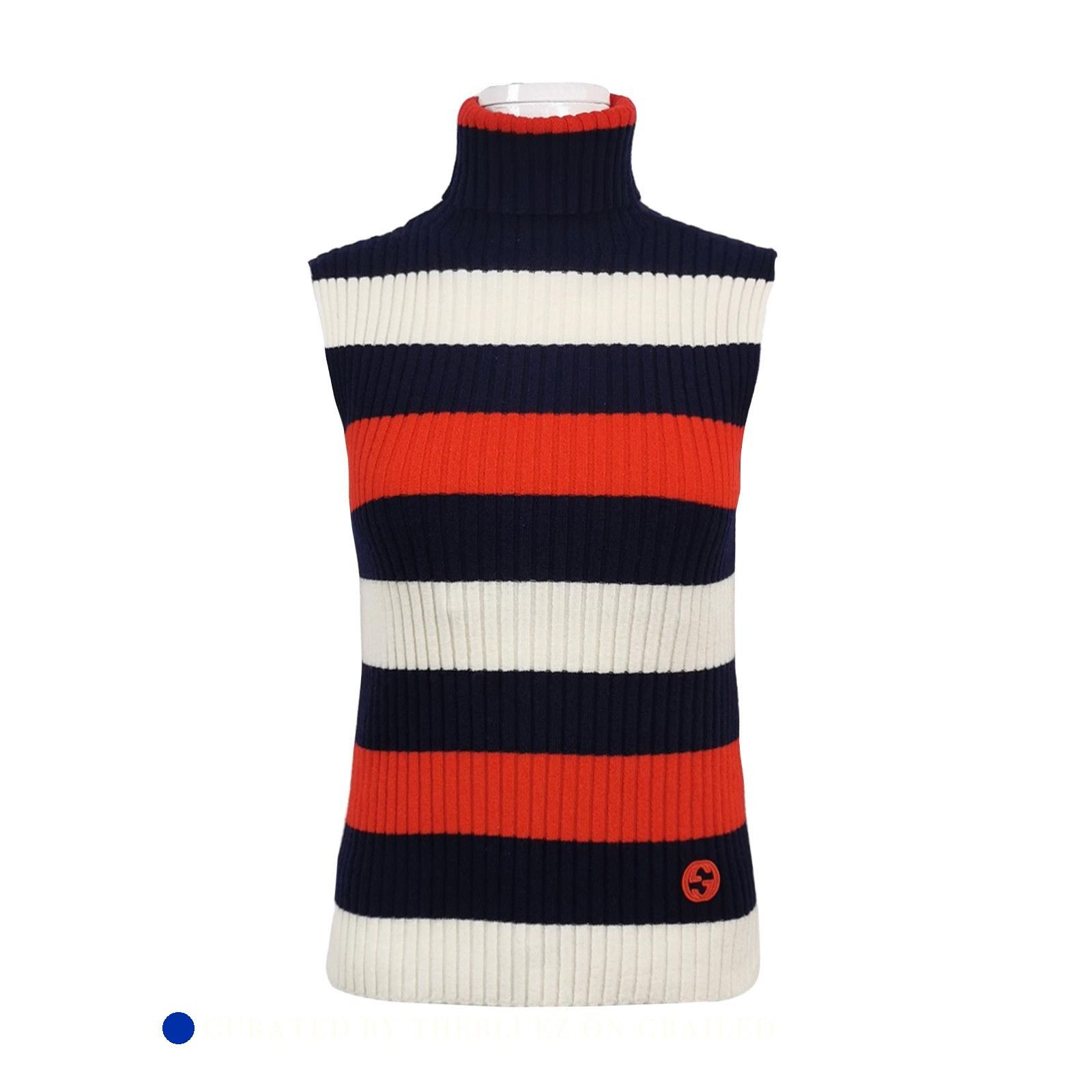 Gucci Striped Interlocking G Turtle Neck Vest Size US S / EU 44-46 / 1 - 1 Thumbnail