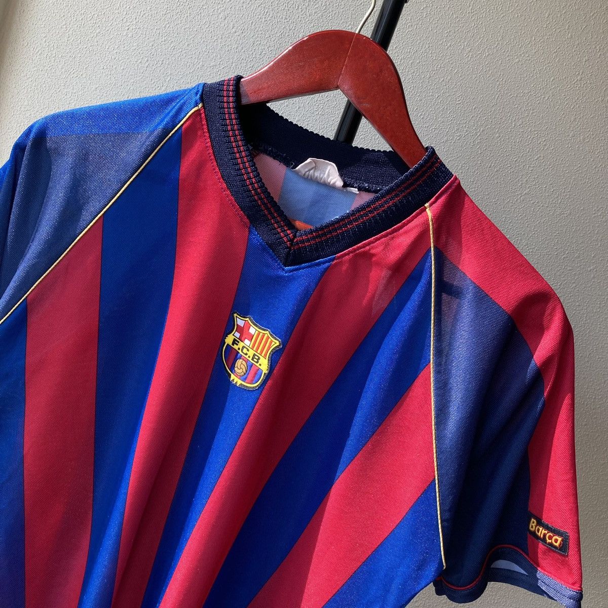 Vintage Barcelona #7 Saviola Fan Jersey 90s Vintage Blokcore Style Size US S / EU 44-46 / 1 - 3 Thumbnail