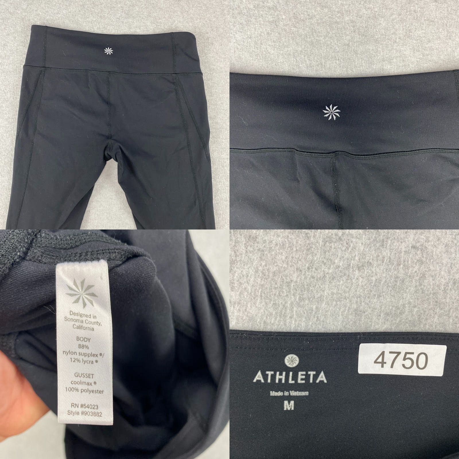 Athleta Athleta Revelation Capri Pants Womens Medium Black Pull On Stretch Active Size 32" / US 10 / IT 46 - 9 Thumbnail