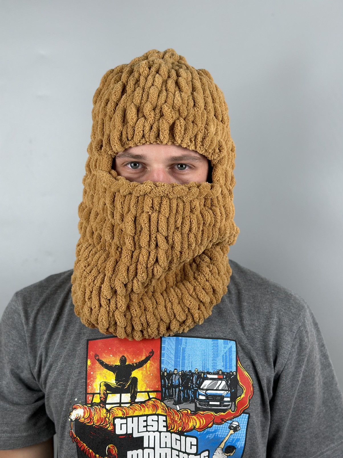 Handmade Custom Handmade Balaclava Puffy Ski Mask Size ONE SIZE - 1 Thumbnail