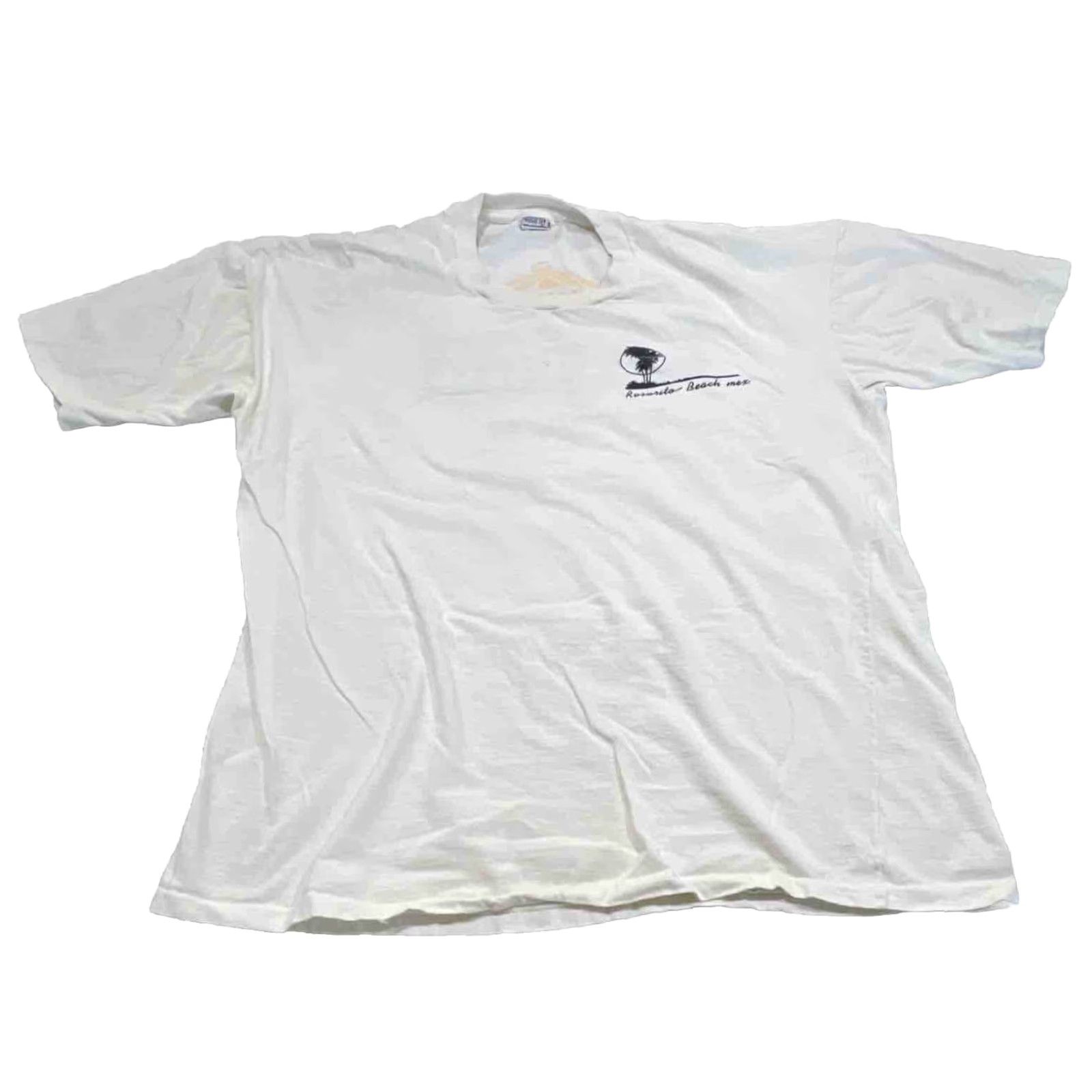 Vintage VINTAGE Rosarito Beach Corona T Shirt XL Graphic 1980s White Cotton Single Stitch Unisex Mens Womens Size US XL / EU 56 / 4 - 4 Thumbnail