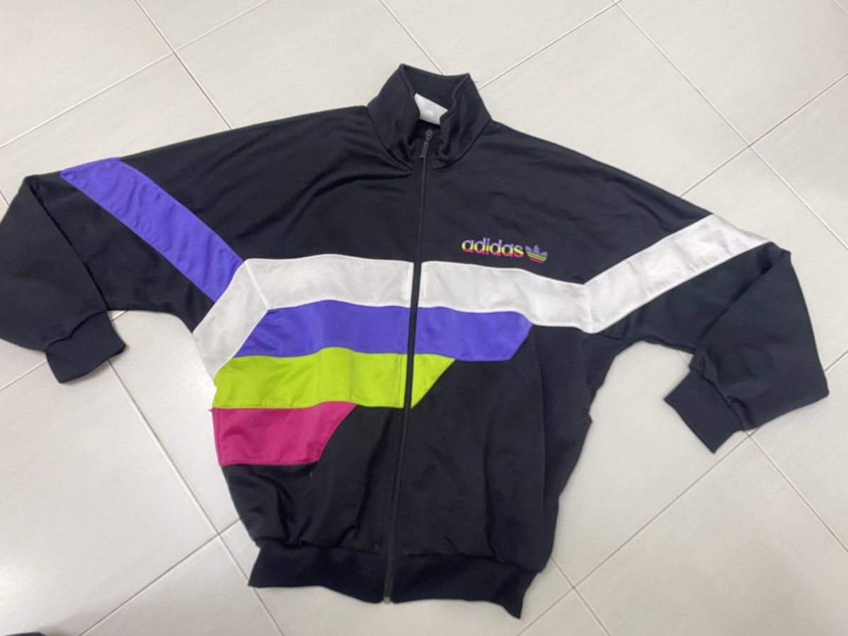 Adidas Vintage 80s Adidas Jacket multicolour block baggy Size US M / EU 48-50 / 2 - 1 Thumbnail
