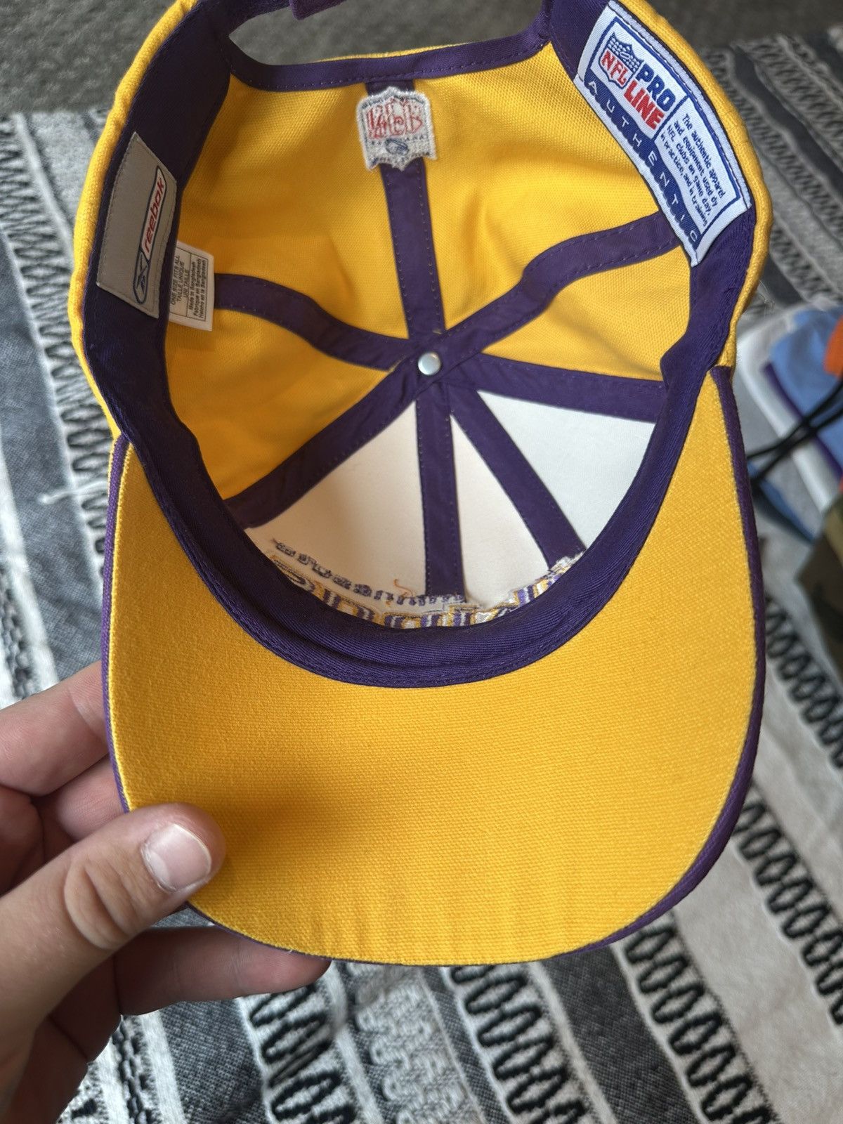 Reebok Minnesota Vikings NFL Pro Line Reebok Hat Purple Gold Size ONE SIZE - 7 Thumbnail