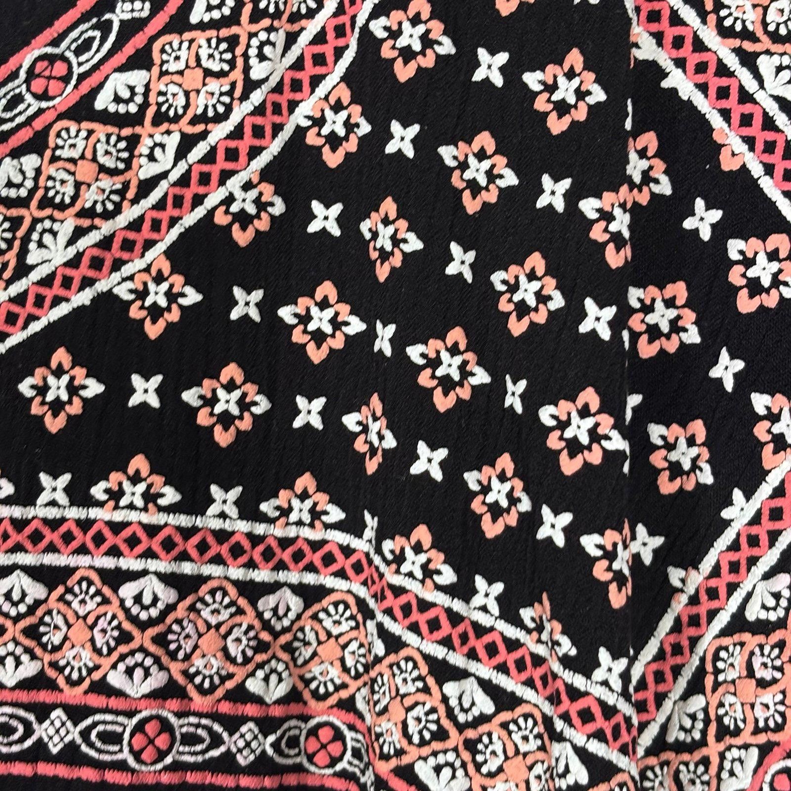 Other Tempted Hearts 2X Black Embroidered Boho Blouse Size XXL / US 16-18 / IT 52-54 - 5 Thumbnail