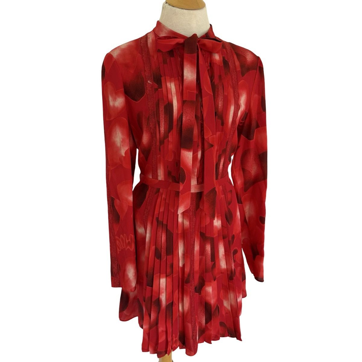 Valentino Valentino Red Silk Floral Dress - Pre-Fall 2015 Size L / US 10 / IT 46 - 8 Thumbnail