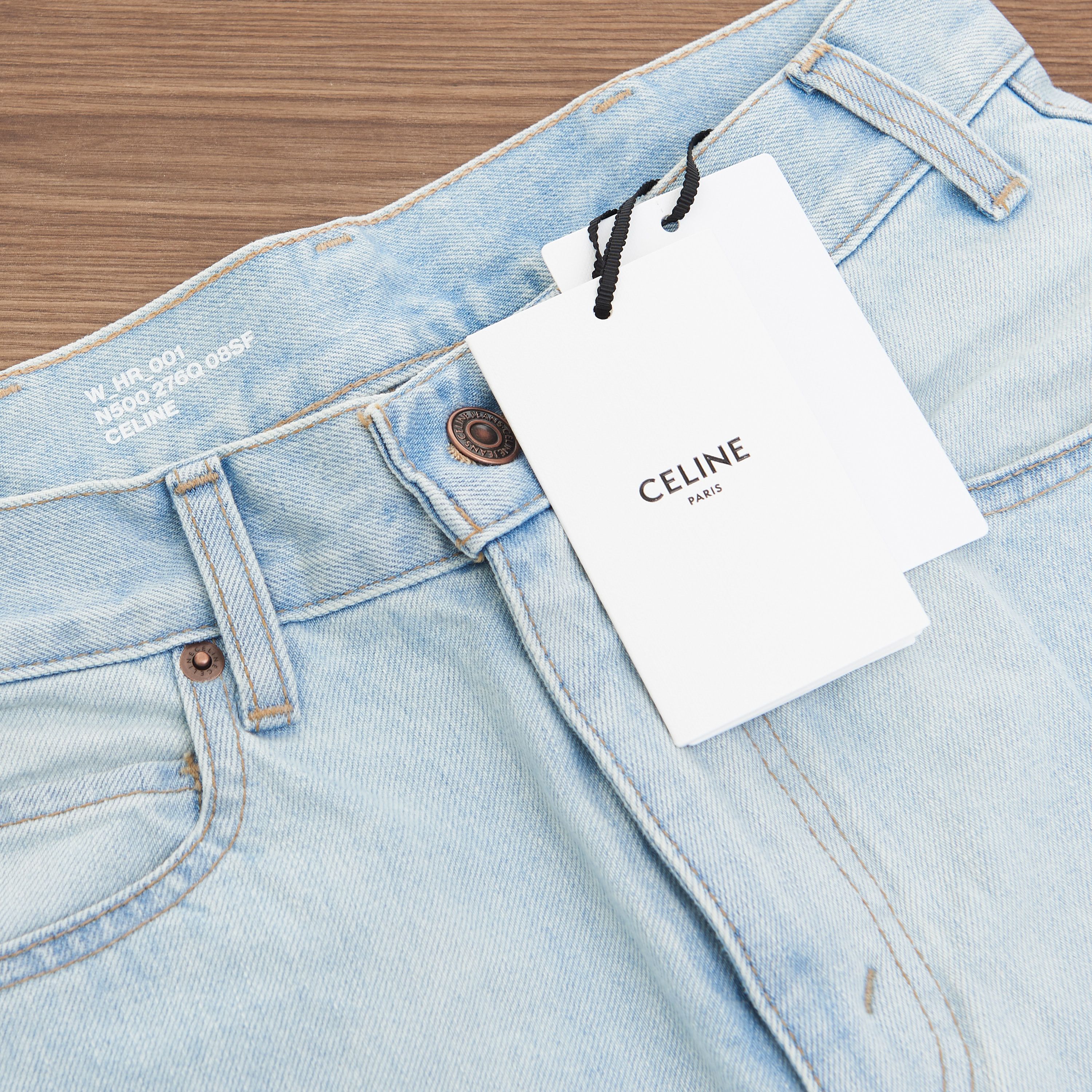Celine High Waisted Margaret Jeans In Sun-Faded Blue Wash Denim Size 32" / US 10 / IT 46 - 7 Thumbnail