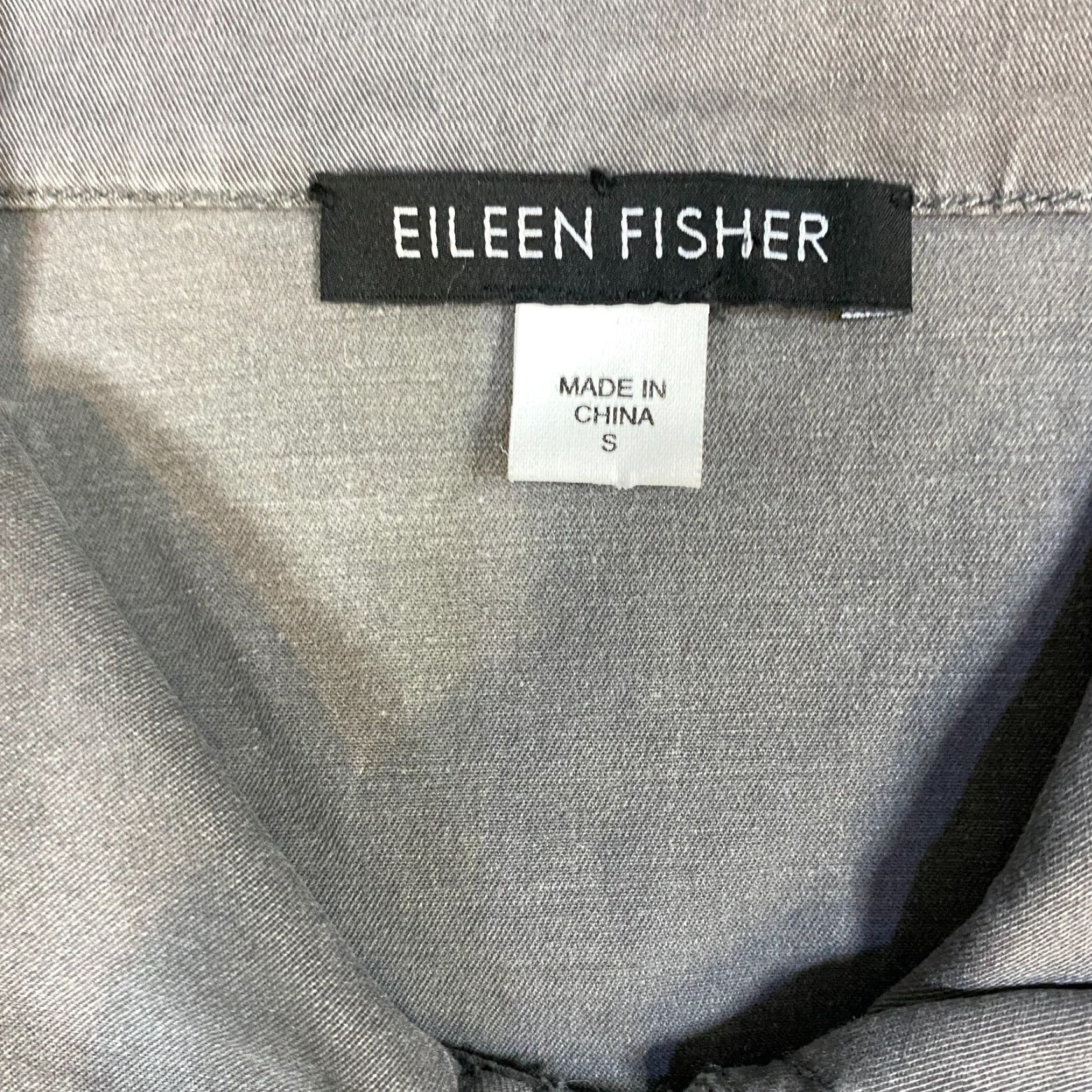 Eileen Fisher Eileen Fisher Jacket S Gray Solid Cotton Blend Field Lagenlook Snap Buttons Women Regular Military Jacket Windows? Size S / US 4 / IT 40 - 7 Thumbnail