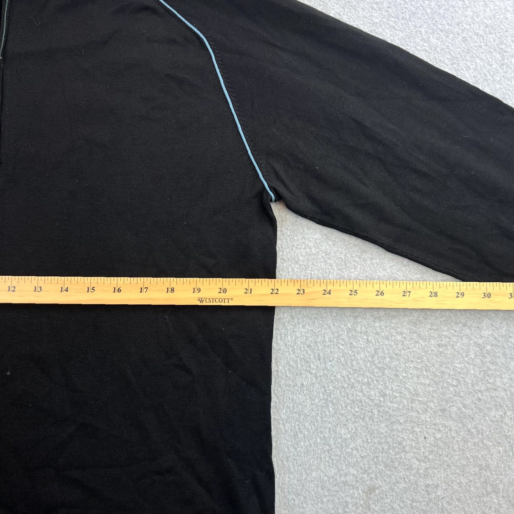 Tommy Bahama Tommy Bahama Sweater Mens M Black 1/4 Zip Mock Neck Silk Blend Pullover Size US M / EU 48-50 / 2 - 2 Thumbnail