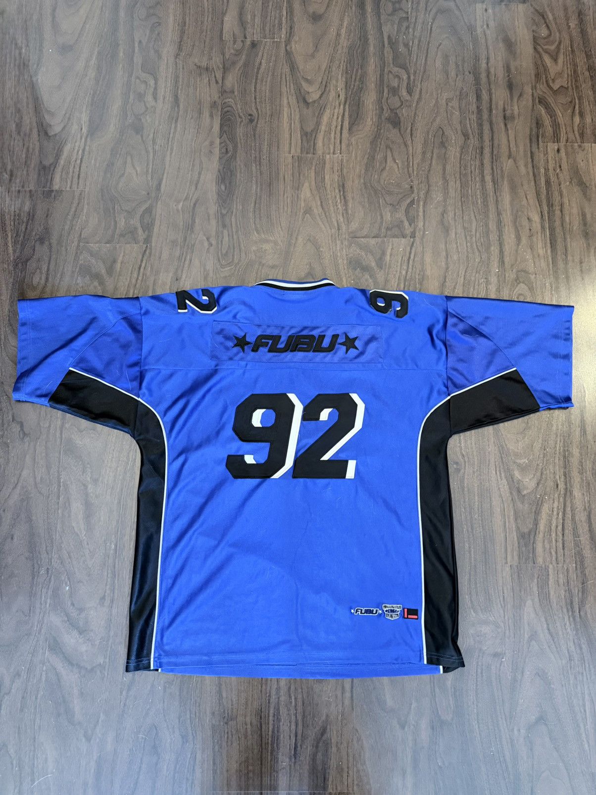 90s FUBU Sport Limited Edition Blue Stitched Football Jersey