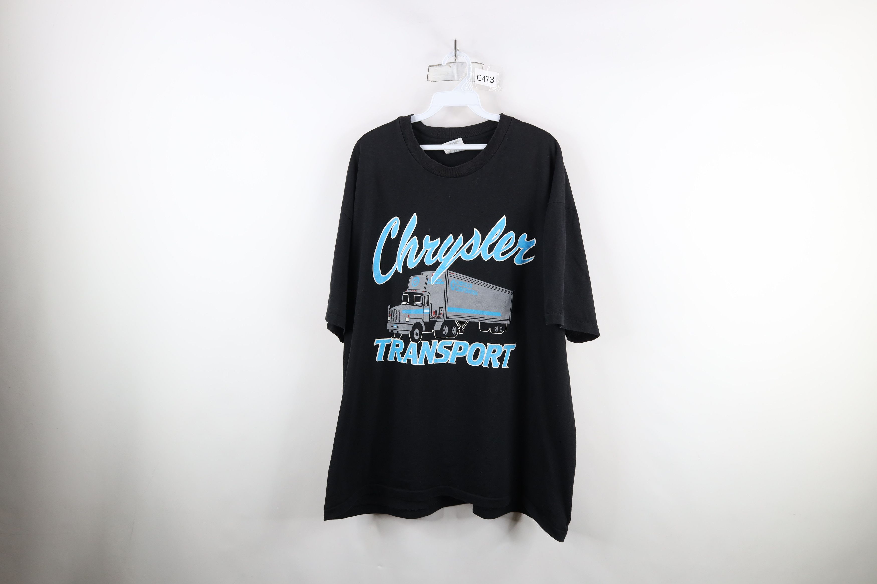 Vintage Vintage 90s Spell Chrysler Transport Trucking T-Shirt Black Size US XXL / EU 58 / 5 - 1 Thumbnail