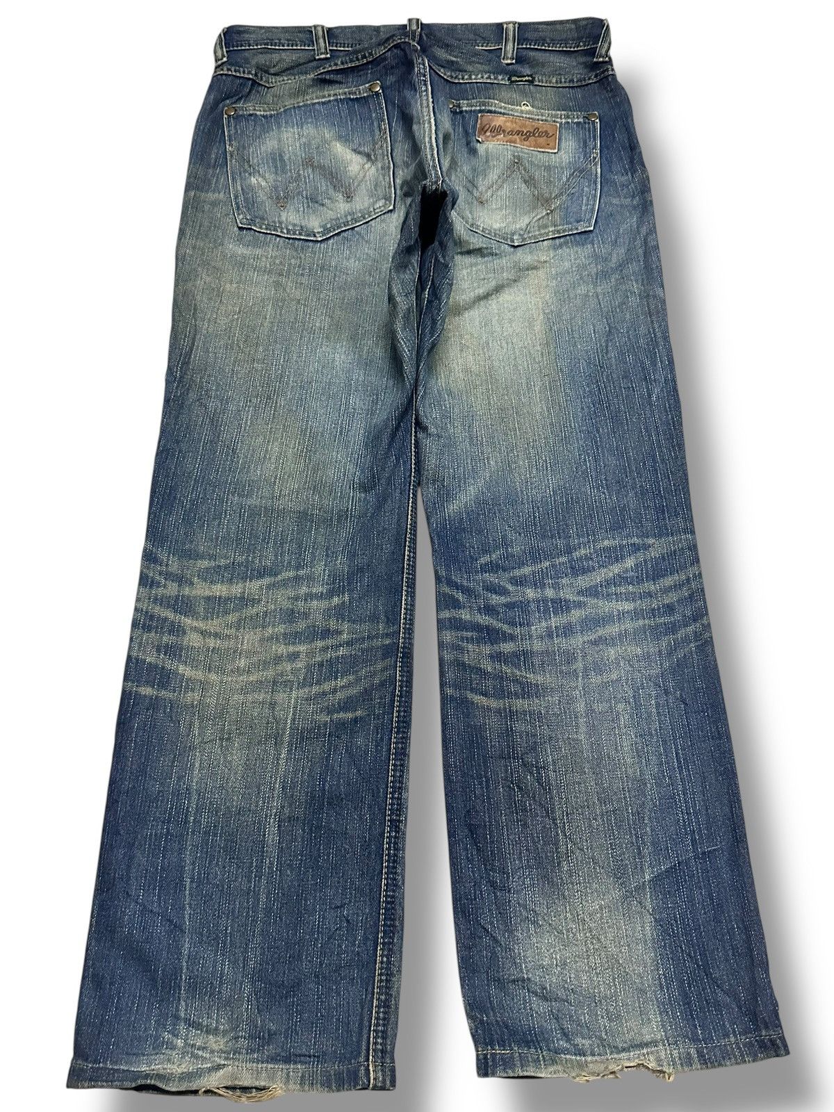 Wrangler Wrangler Vintage Distressed Baggy Loose Style With Mudwash Size US 33 - 2 Thumbnail