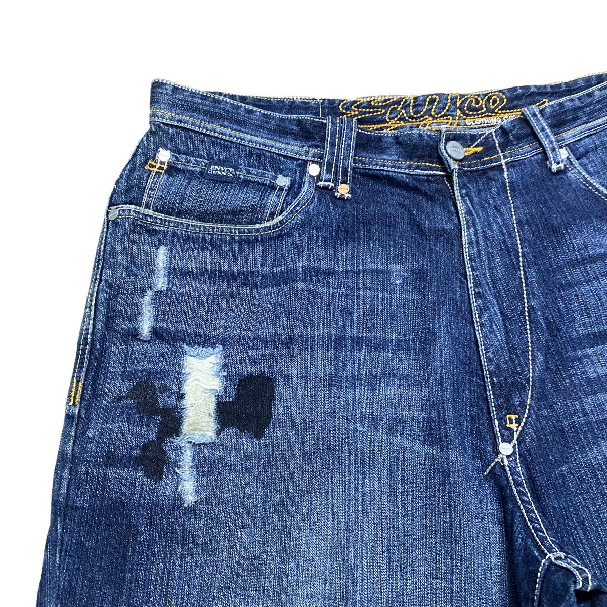 Enyce Vintage Enyce Denim Patchwork Baggy Pants Size US 36 / EU 52 - 4 Thumbnail