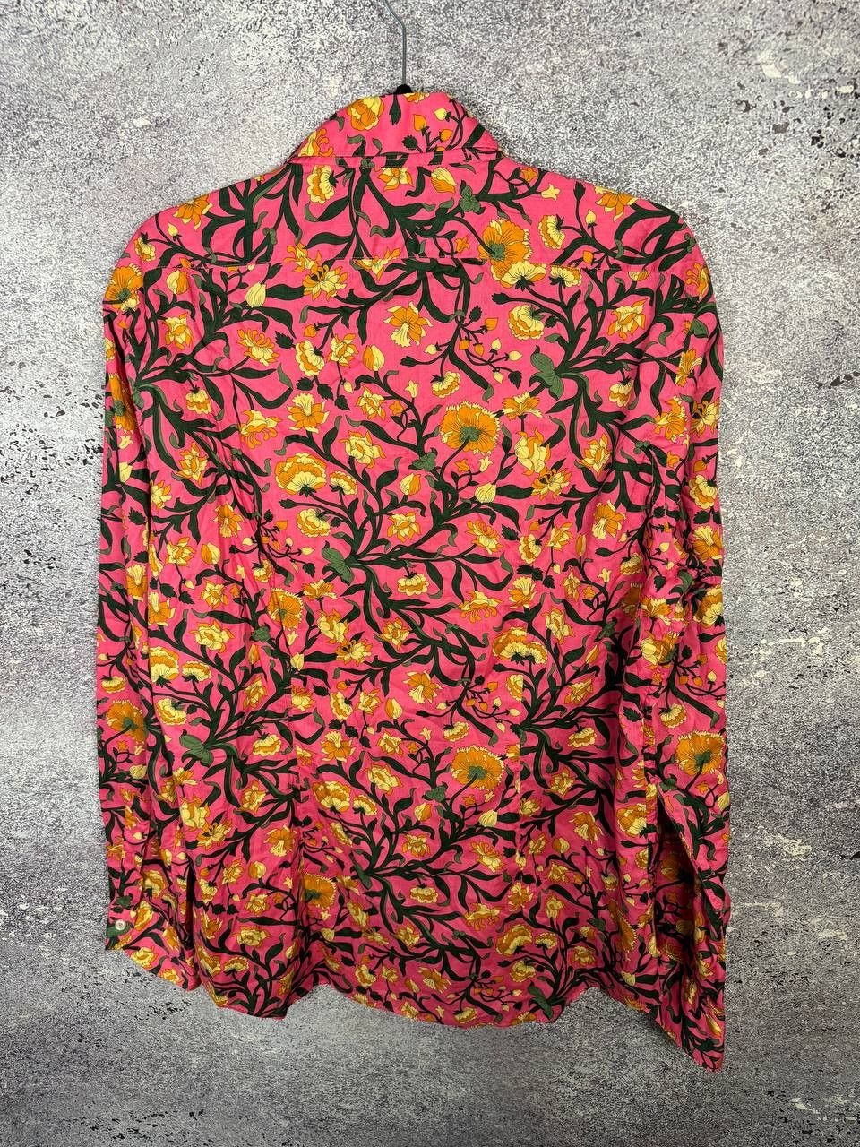 Designer × Vintage Xacus Size 17/43 Evolution Fit Pink Shirt Floral Print Size US L / EU 52-54 / 3 - 14 Thumbnail