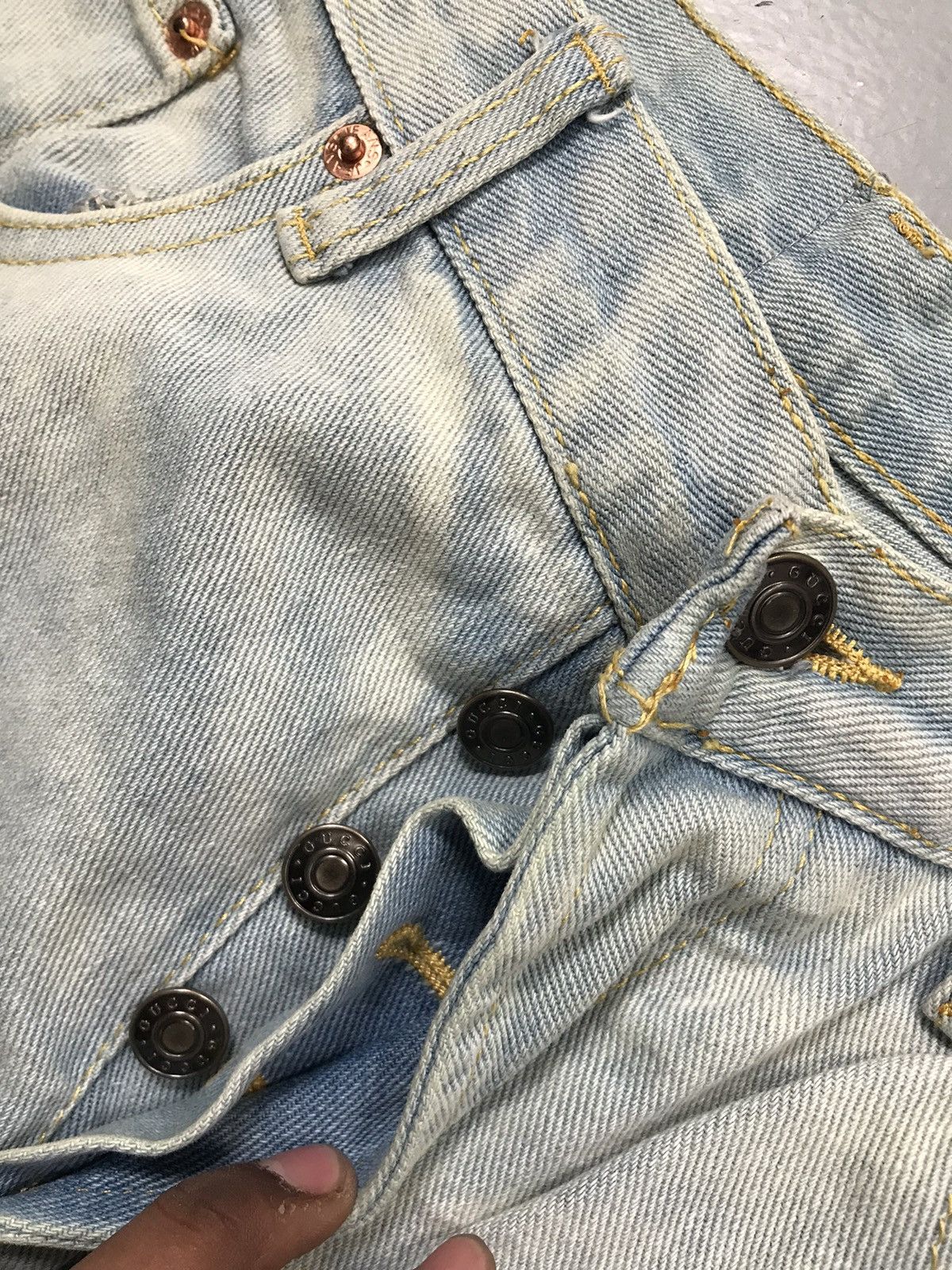 Vintage Vintage women’s gucci inspired studds crystel denim Size 28" / US 6 / IT 42 - 7 Thumbnail