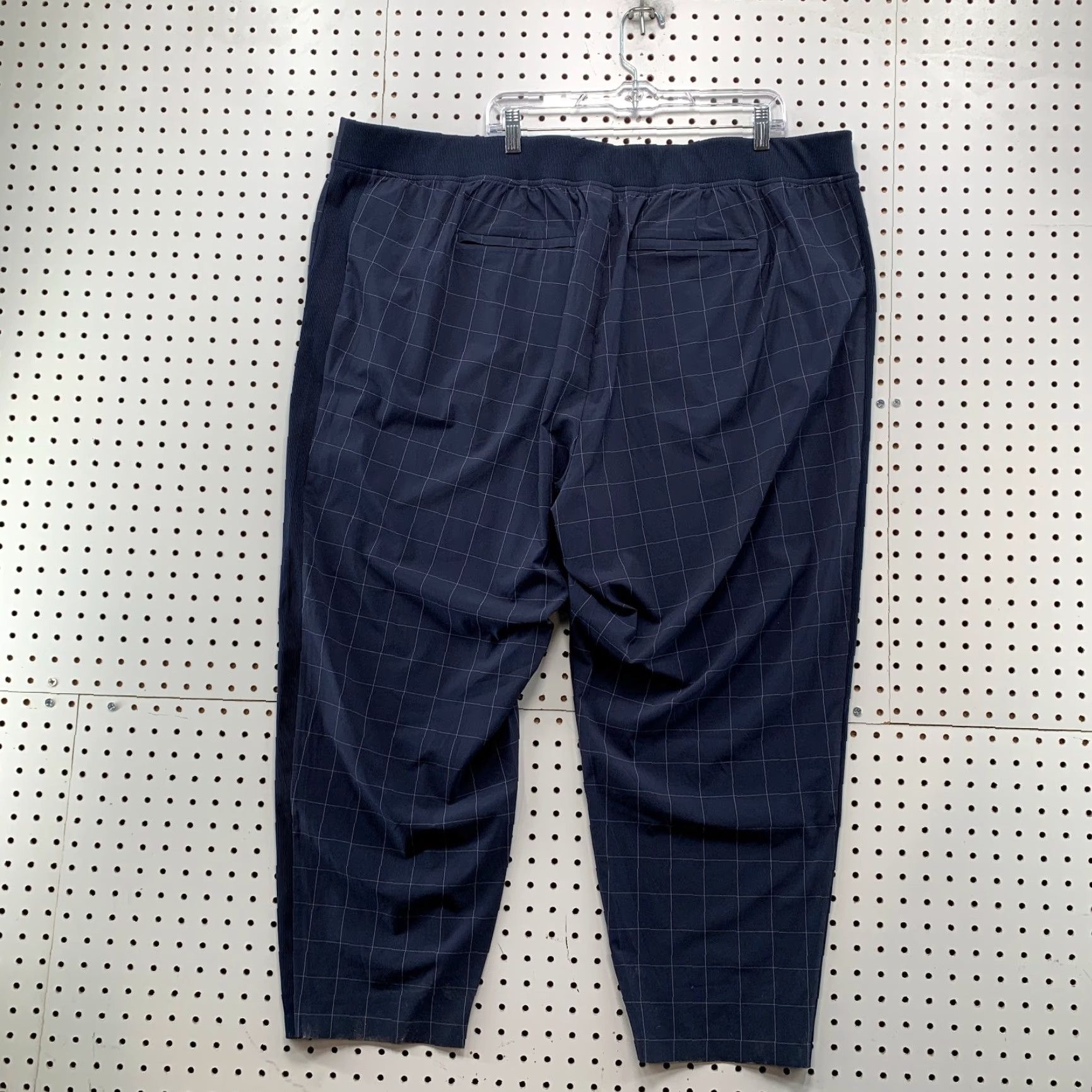 Athleta Athleta Brooklyn Ankle Pant Womens 26 Navy Textured Check 51x26.5 Size 26" / US 2 / IT 38 - 2 Thumbnail