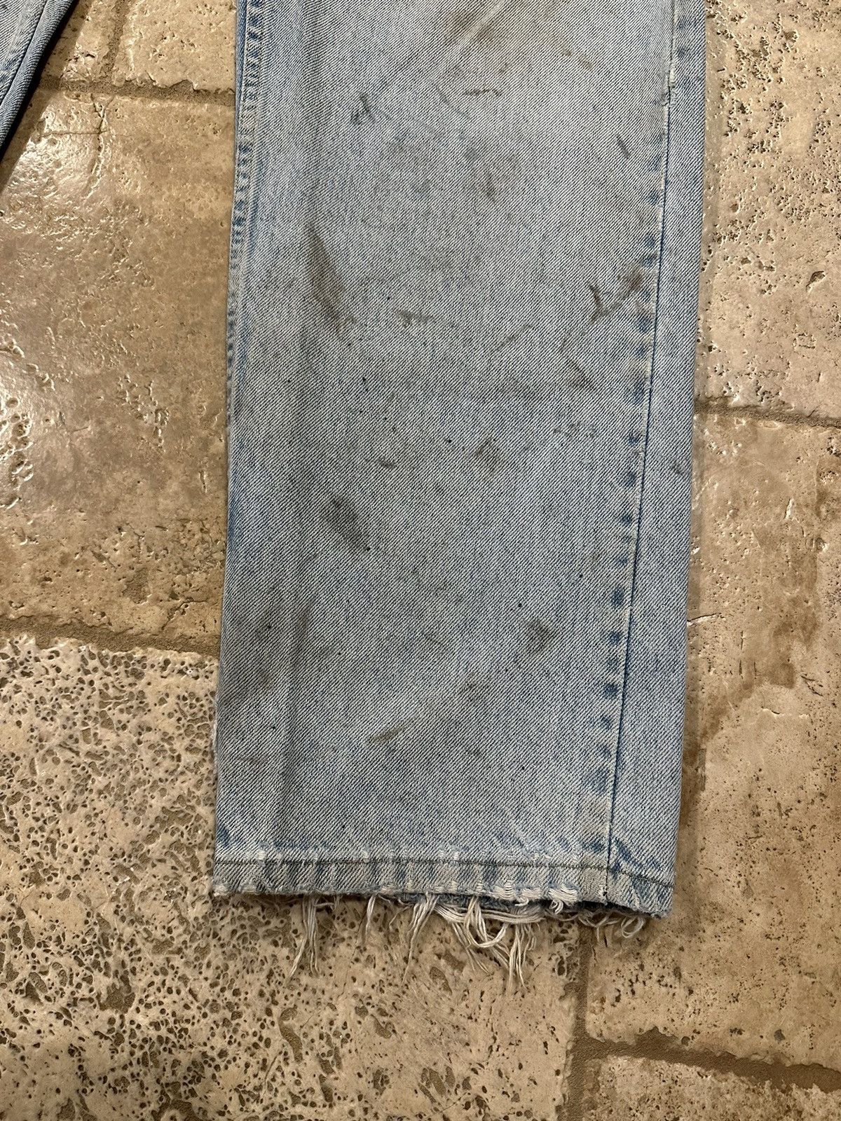 Lee Vintage Lee Painter Blue Denim Thrashed / Distressed Jeans Size US 36 / EU 52 - 5 Thumbnail