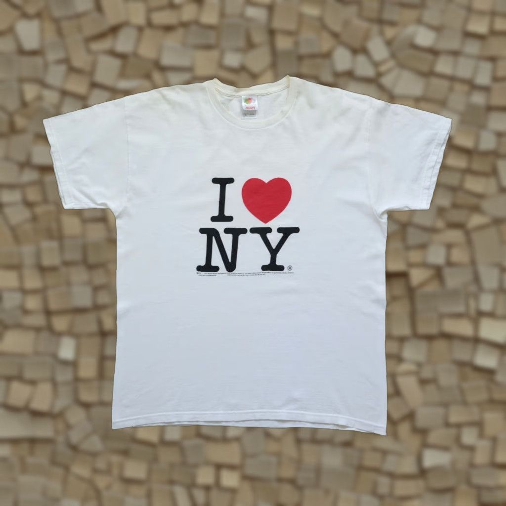 Fruit Of The Loom VINTAGE Fruit of the Loom I Love New York Art VTG 90s Retro Graphic White T Shirt XL Mens Size US XL / EU 56 / 4 - 1 Thumbnail