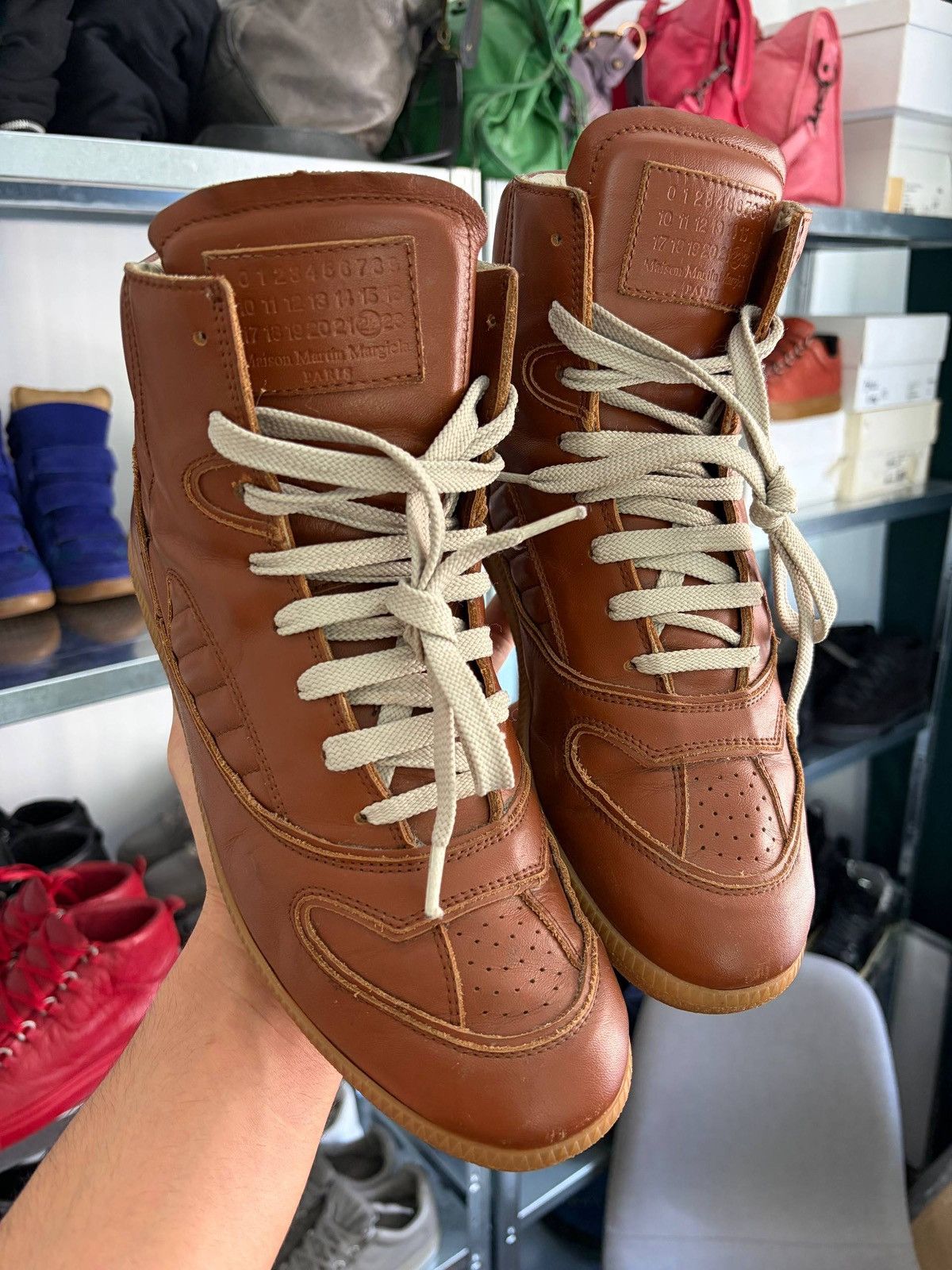 Maison Margiela 2012 Maison Margiela leather high top GAT Size US 8 / EU 41 - 1 Thumbnail