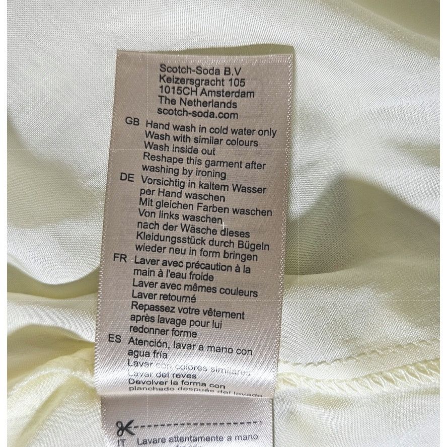 Scotch & Soda NWT Scotch & Soda Paneled Gathering Lined Dress Sz. L Yellow Size L / US 10 / IT 46 - 7 Thumbnail