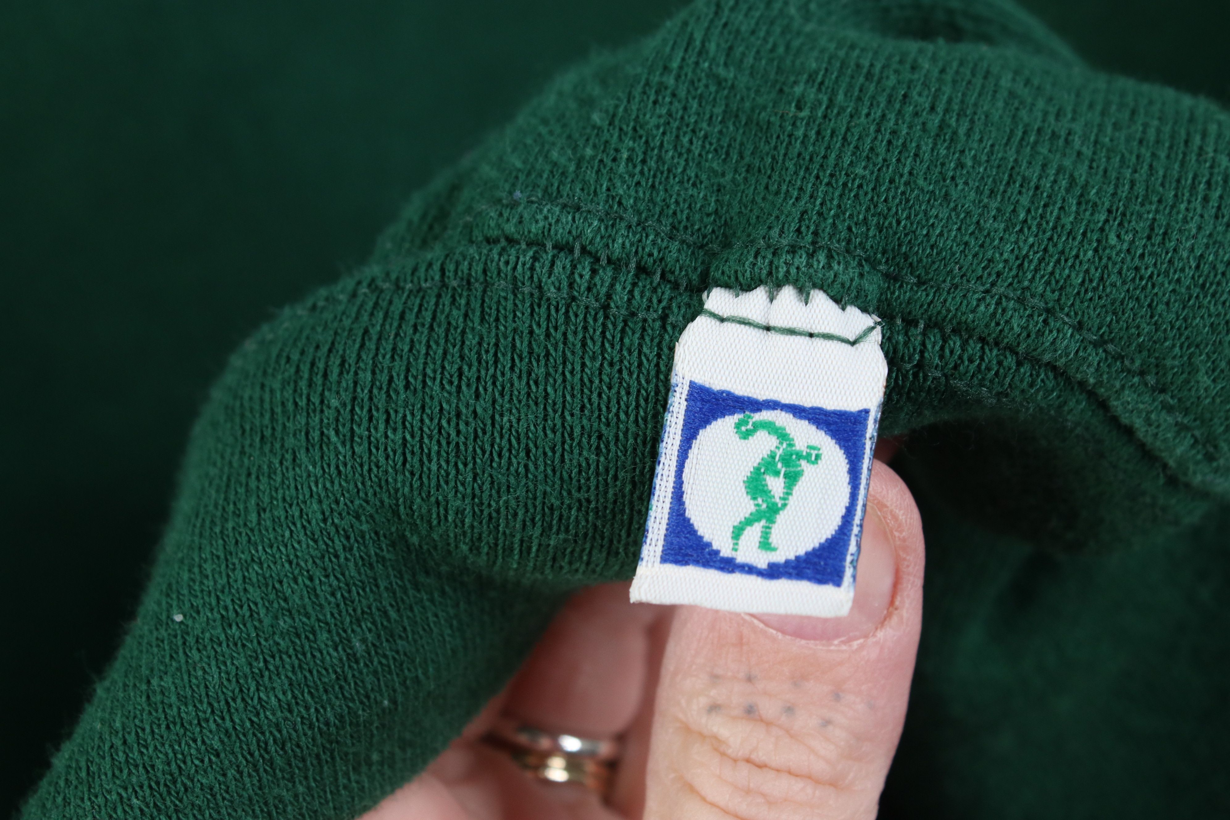 Vintage Vintage 90s Streetwear Heavy Crewneck Sweatshirt Green USA Size US XXL / EU 58 / 5 - 4 Thumbnail