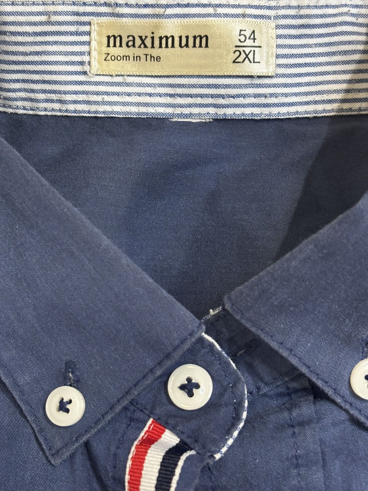 Other Navy button down Shirt.ms1041 Size US XS / EU 42 / 0 - 9 Thumbnail