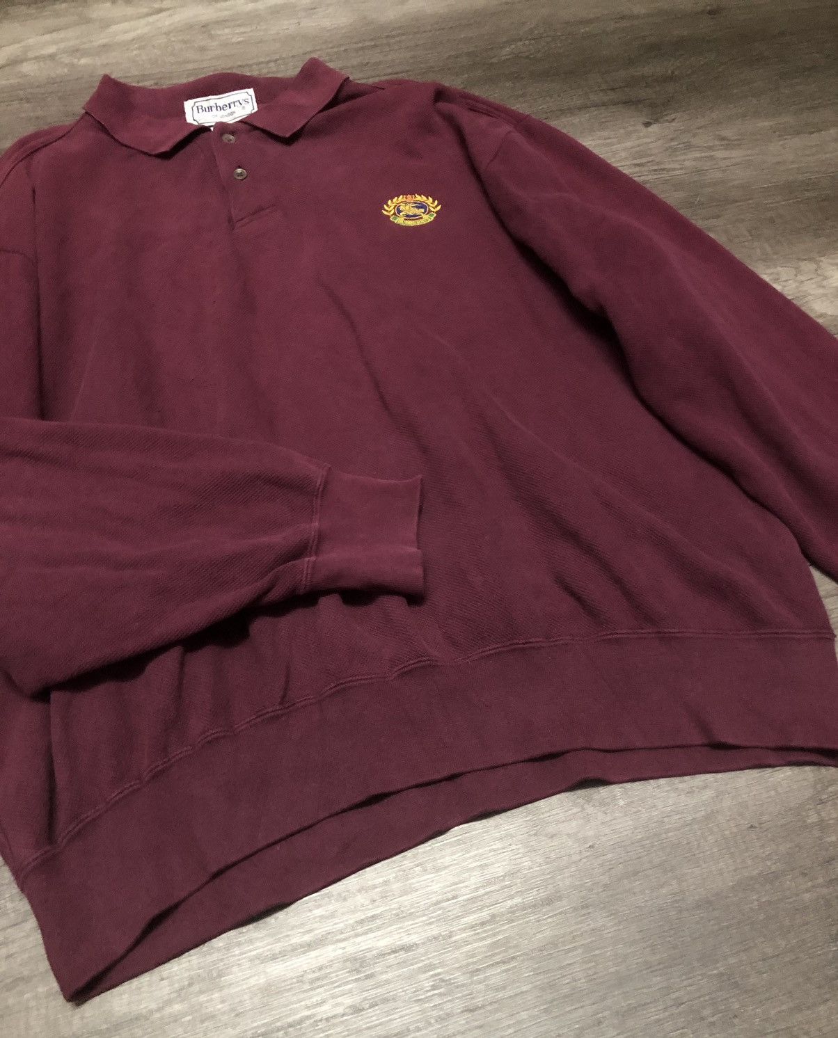 Burberry × Vintage Vintage Burberrys Long Sleeve Polo Shirt Size US XL / EU 56 / 4 - 9 Thumbnail