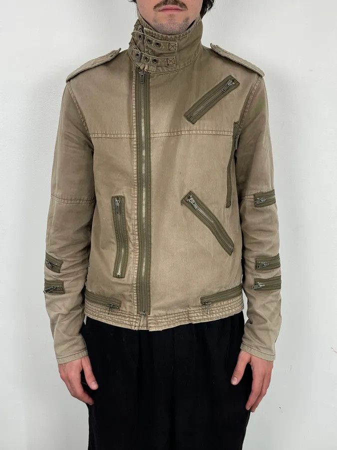 Marc Jacobs Marc Jacobs Khaki Multi Zip Avant-Garde Jacket Size US M / EU 48-50 / 2 - 2 Thumbnail