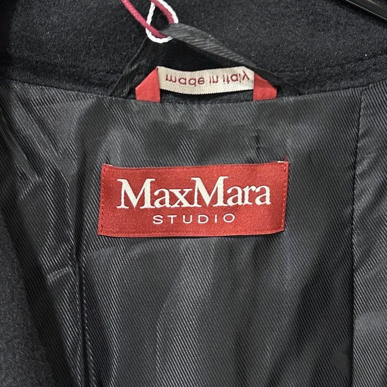 Max Mara Max Mara Black wool single-breasted coat Size S / US 4 / IT 40 - 5 Thumbnail