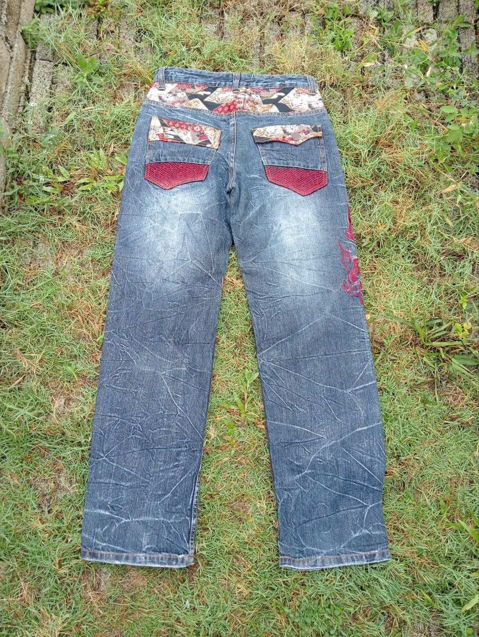 Japanese Brand Vintage Japanese Dragon Embroidery Jeans Size US 31 - 9 Thumbnail