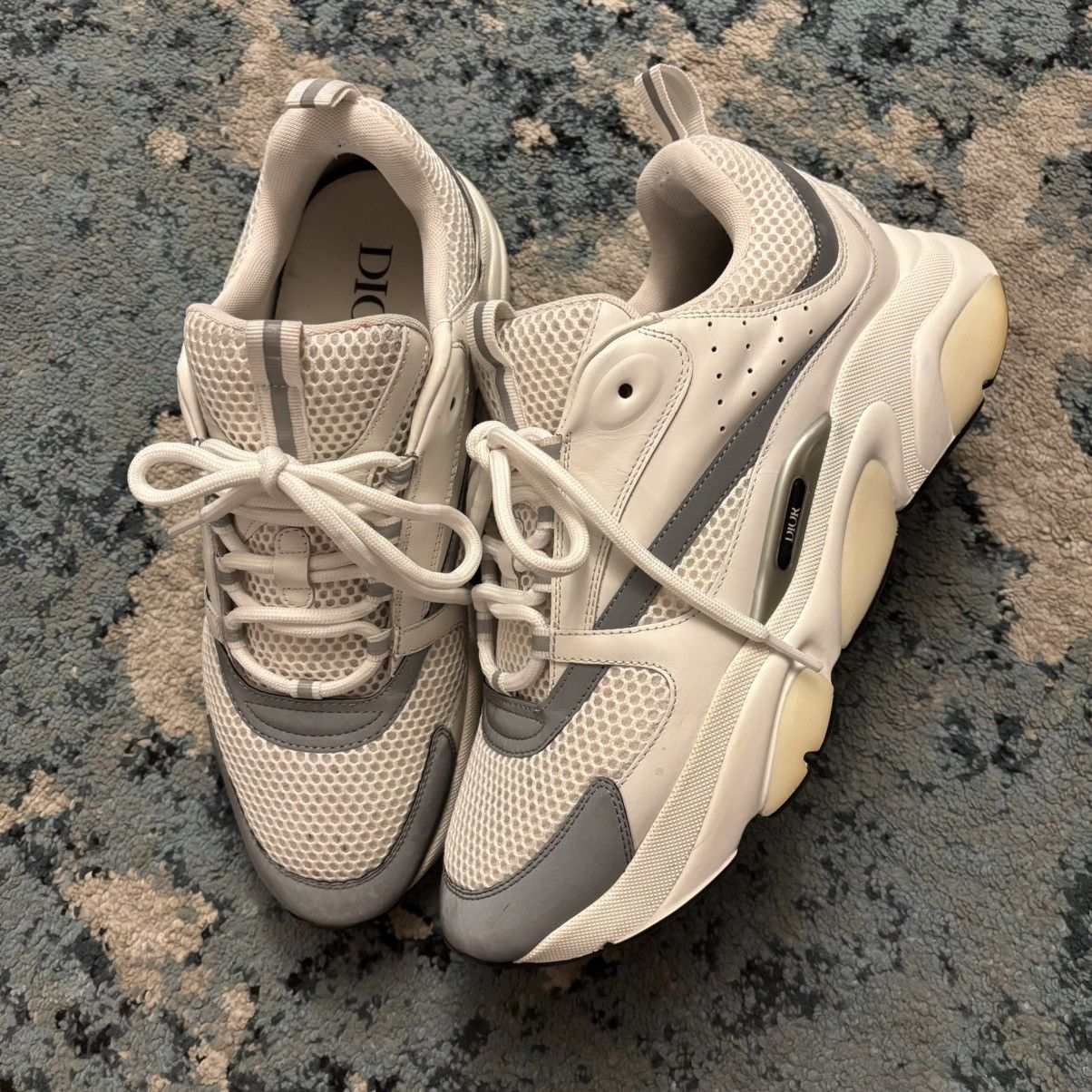 Dior Dior B22 Reflective White Sneakers Size 45 (12US) No Box Size US 12 / EU 45 - 1 Thumbnail