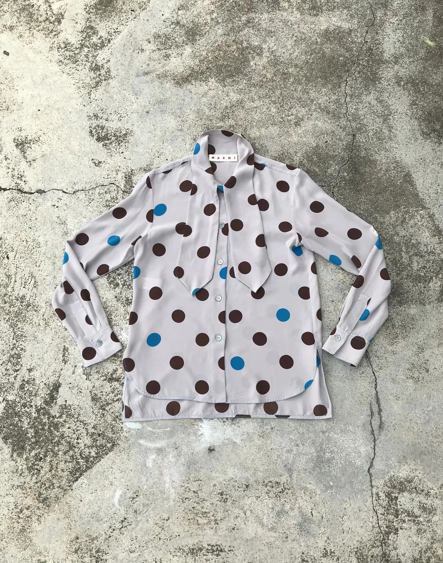 Marni Vintage Marni Flaminia Polka Dot Bow Shirt Size US M / EU 48-50 / 2 - 4 Thumbnail