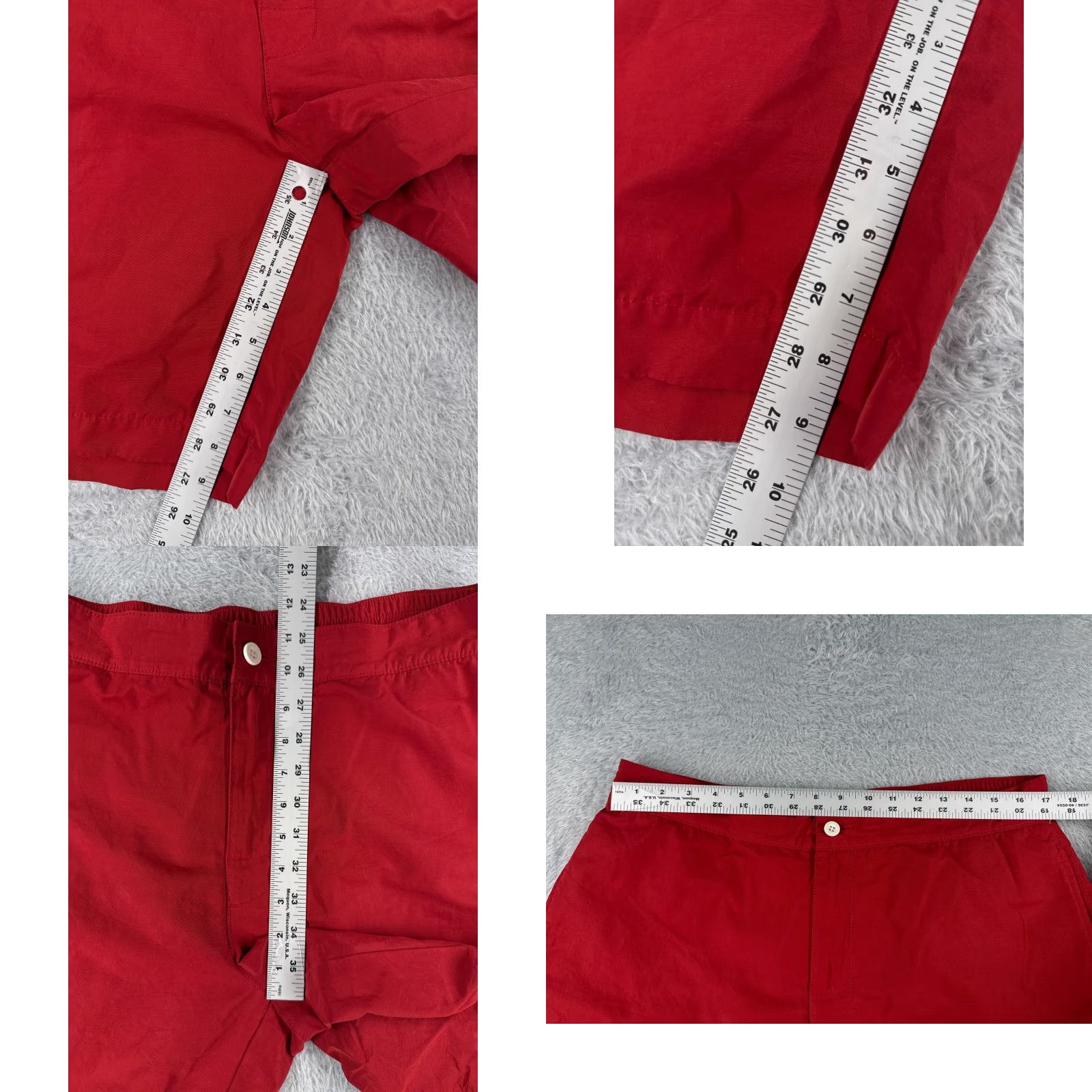 Tommy Bahama Tommy Bahama Swim Bottom Men L Red Solid Cotton Polyester Lined RELAX Size US 33 - 8 Thumbnail