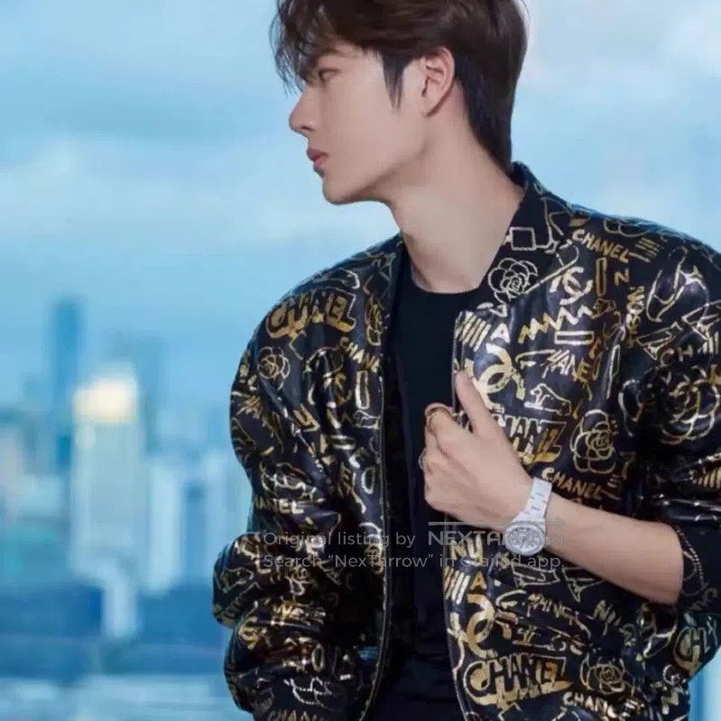 Chanel Chanel Black Silk Women's Jacket with Gold Print . Size XS / US 0-2 / IT 36-38 - 8 Thumbnail