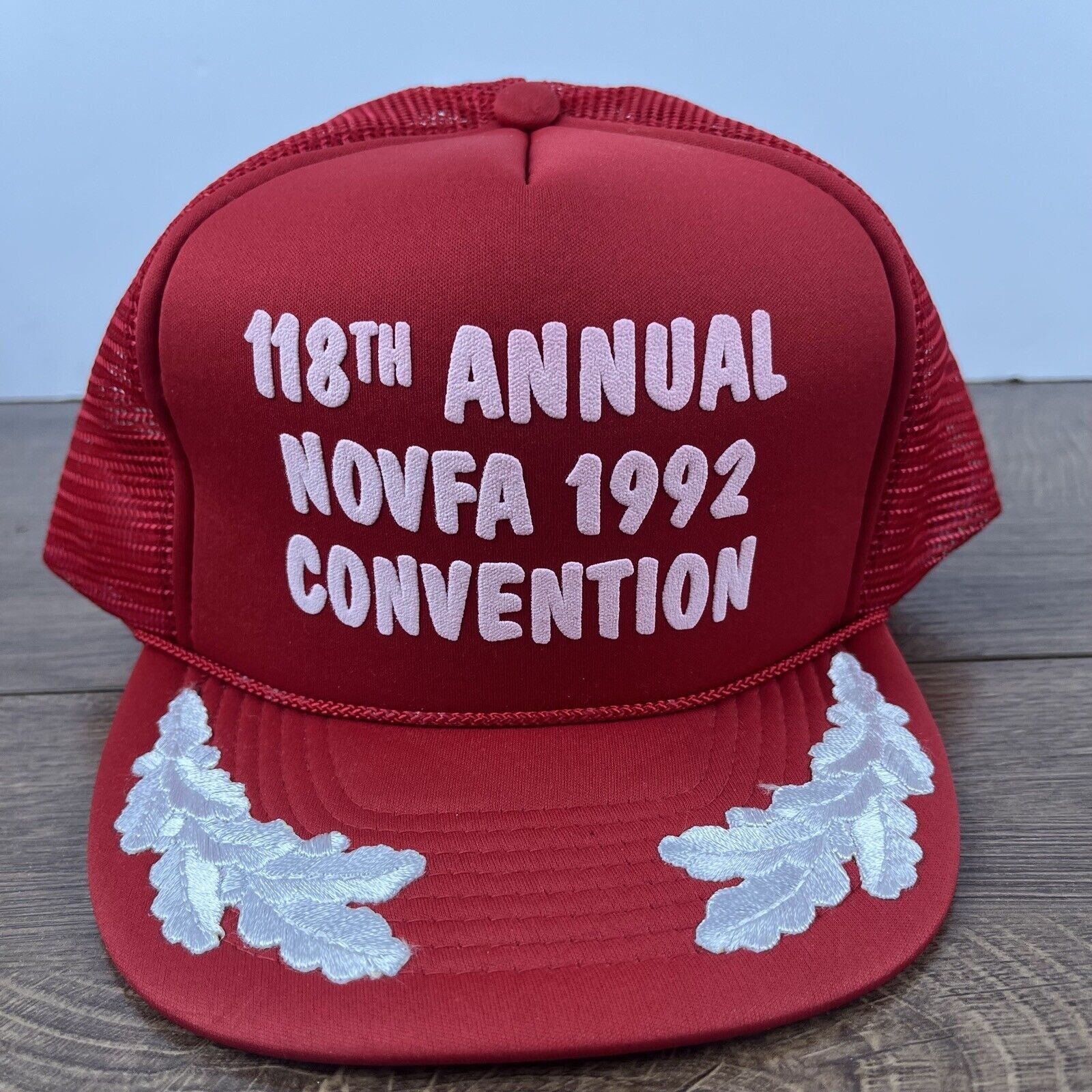 Other 118th Annual NOVFA Convention Hat 1992 Red Cap Adjustable Re Size ONE SIZE - 2 Thumbnail