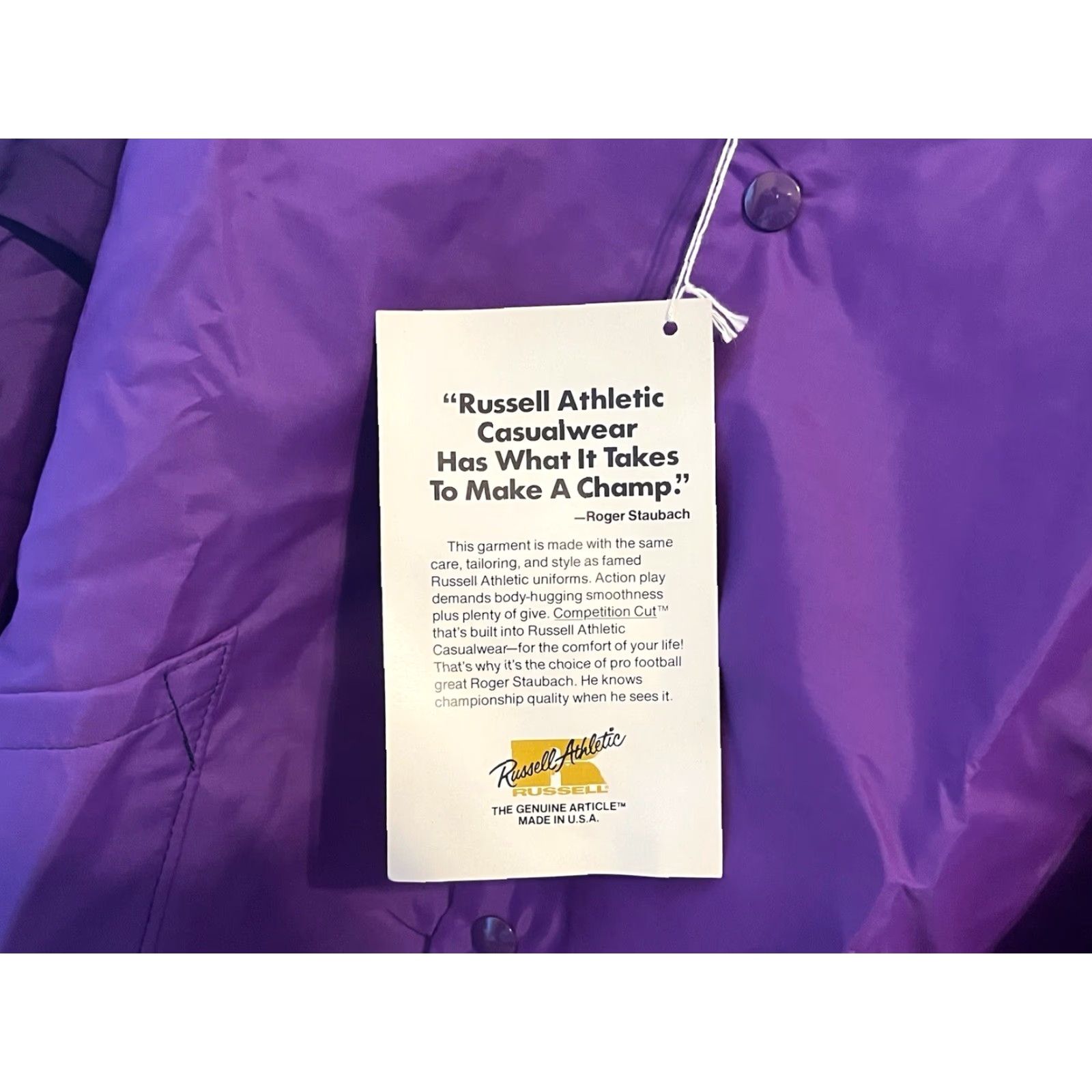 Russell Athletic VINTAGE Russell Athletic Gold Tag Coaches Jacket Mens Size Large NOS NWOT 70s Size US L / EU 52-54 / 3 - 3 Thumbnail