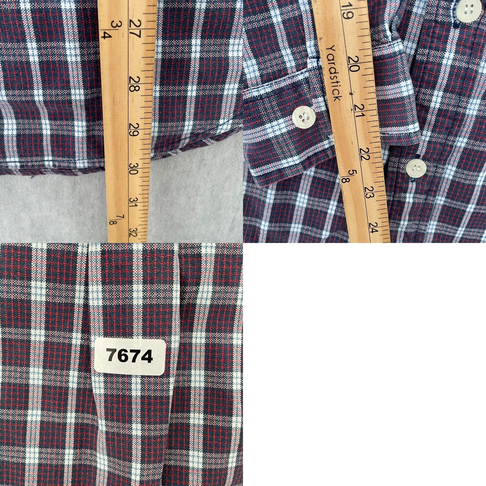 Tommy Hilfiger VINTAGE Tommy Hilfiger Men's Flannel Shirt Adult Medium Plaid Button-Up Long Sleeve Casual Retro 90s Red Blue Size US M / EU 48-50 / 2 - 8 Thumbnail