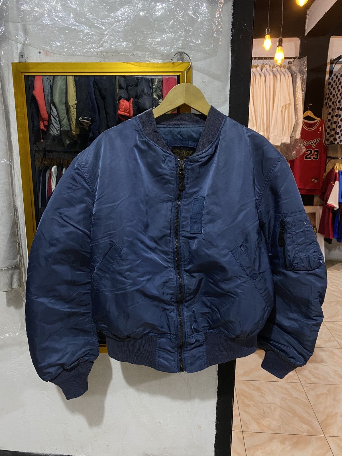 Alpha Industries Rare vintage jacket bomber alpha industries MA-1 Size US XL / EU 56 / 4 - 1 Thumbnail